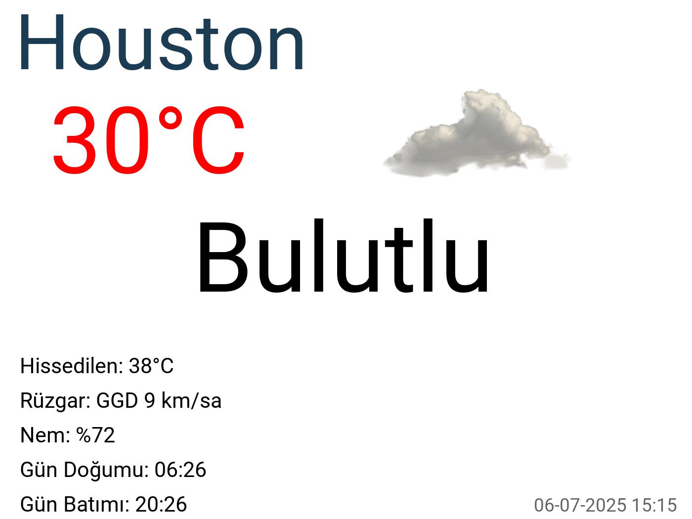 Houston hava durumu 15 günlük Houston hava durumu 15 günlük