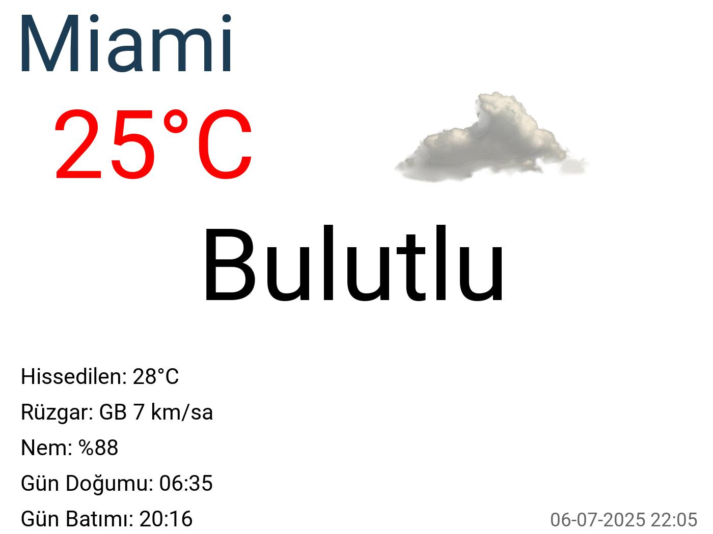 Miami hava durumu 15 günlük Miami hava durumu 15 günlük