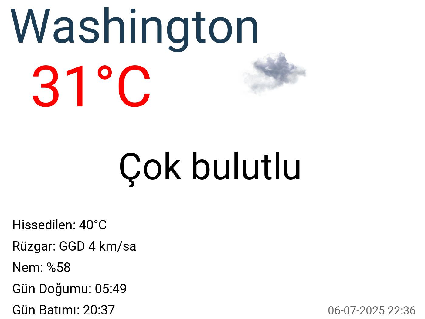Washington hava durumu 15 günlük Washington hava durumu 15 günlük