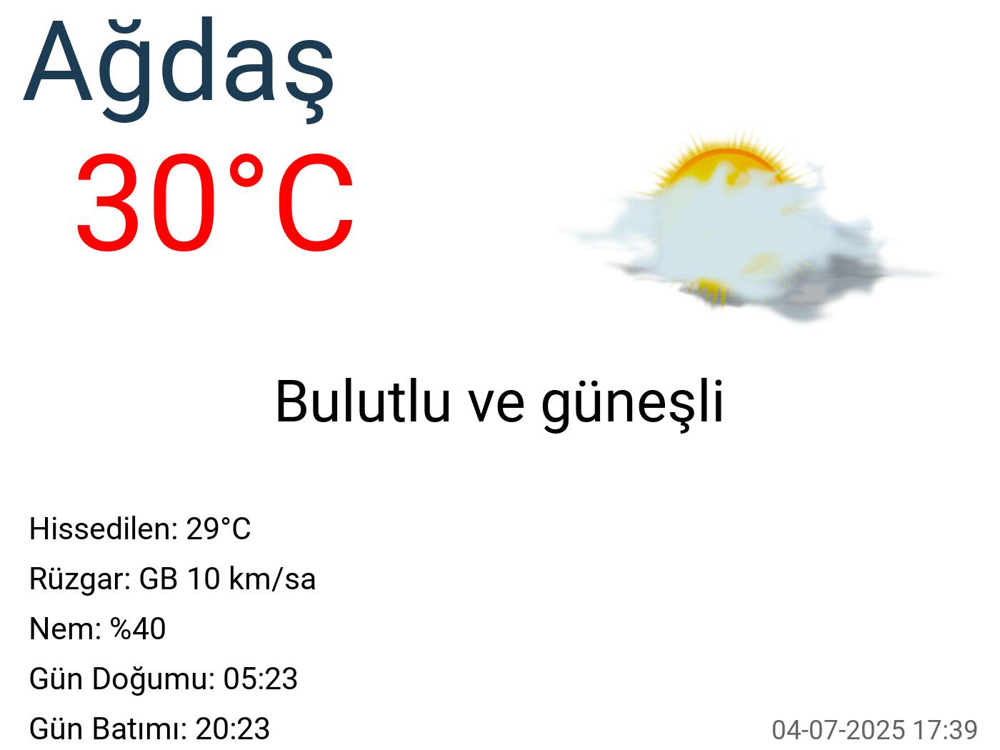 Ağdaş hava durumu 15 günlük Ağdaş hava durumu 15 günlük