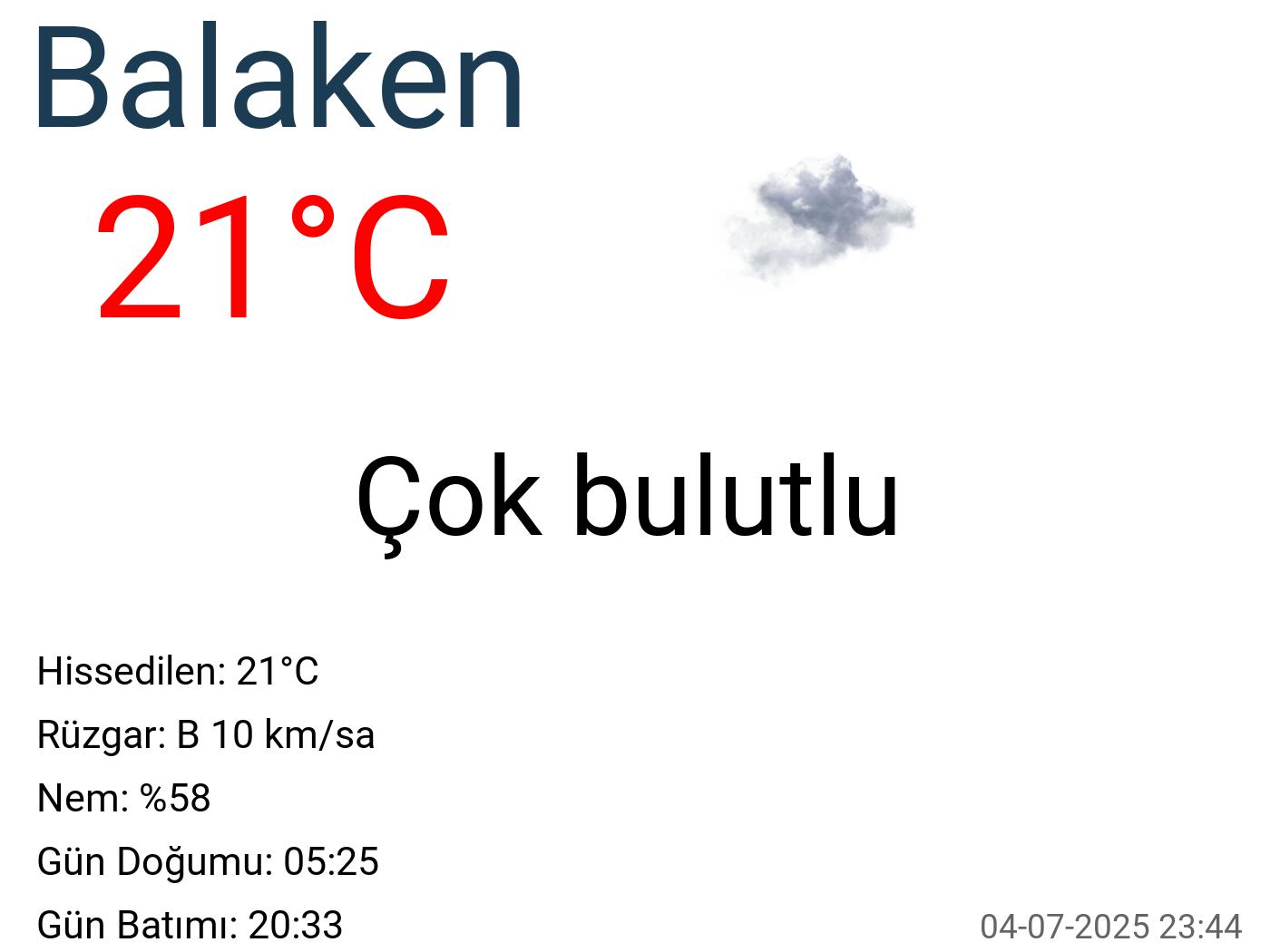 Balaken hava durumu 15 günlük Balaken hava durumu 15 günlük