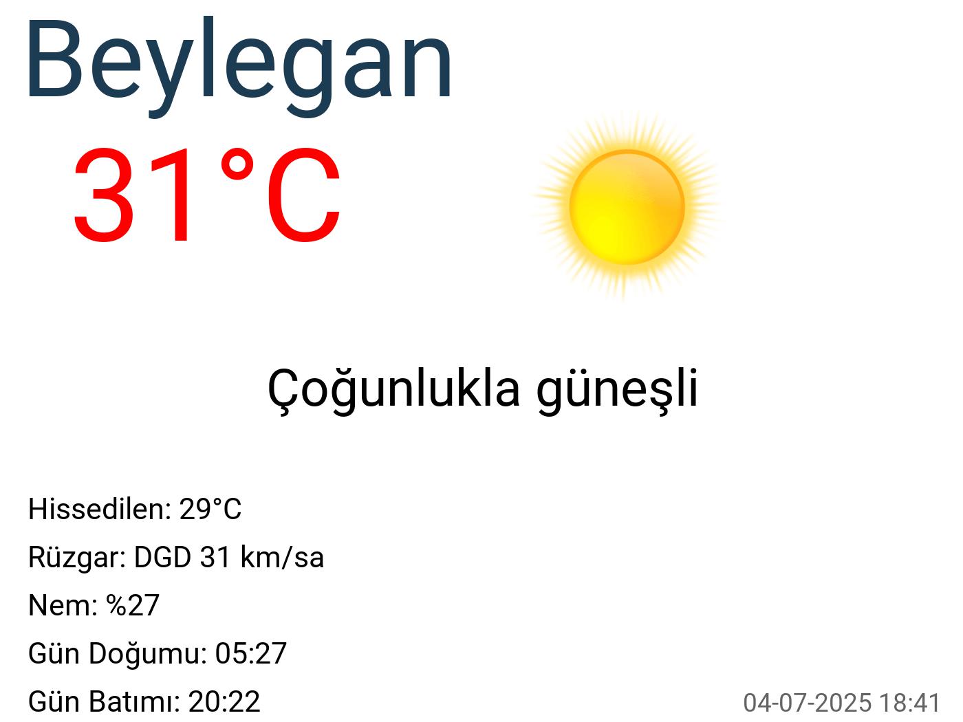 Beylegan hava durumu 15 günlük Beylegan hava durumu 15 günlük