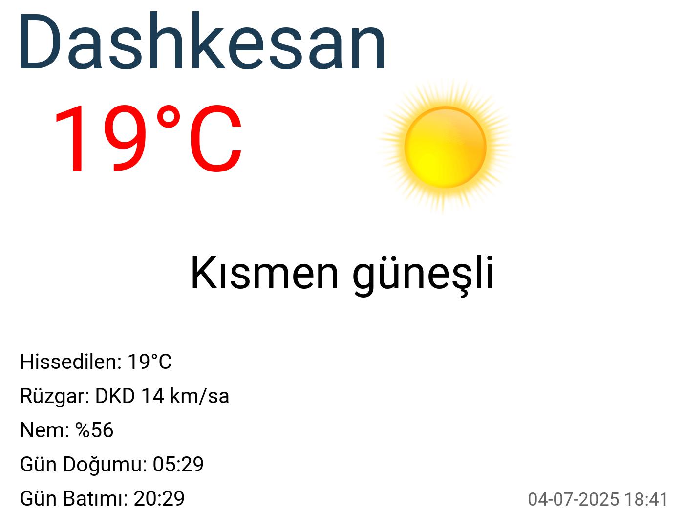 Dashkesan hava durumu 15 günlük Dashkesan hava durumu 15 günlük