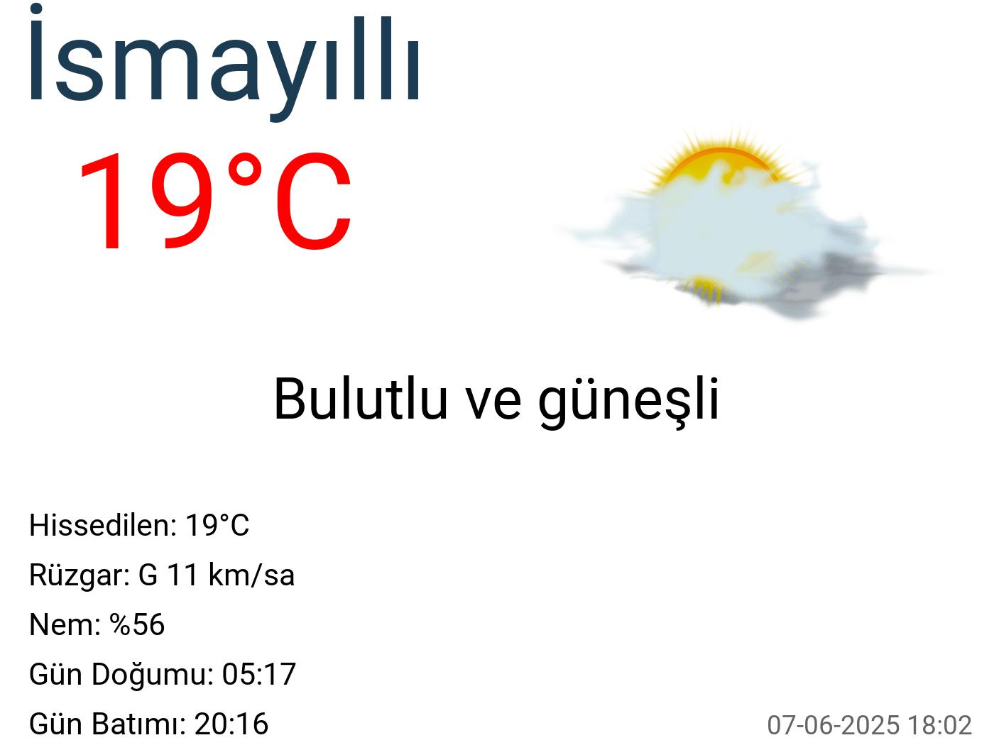İsmayıllı hava durumu 7 günlük İsmayıllı hava durumu 7 günlük
