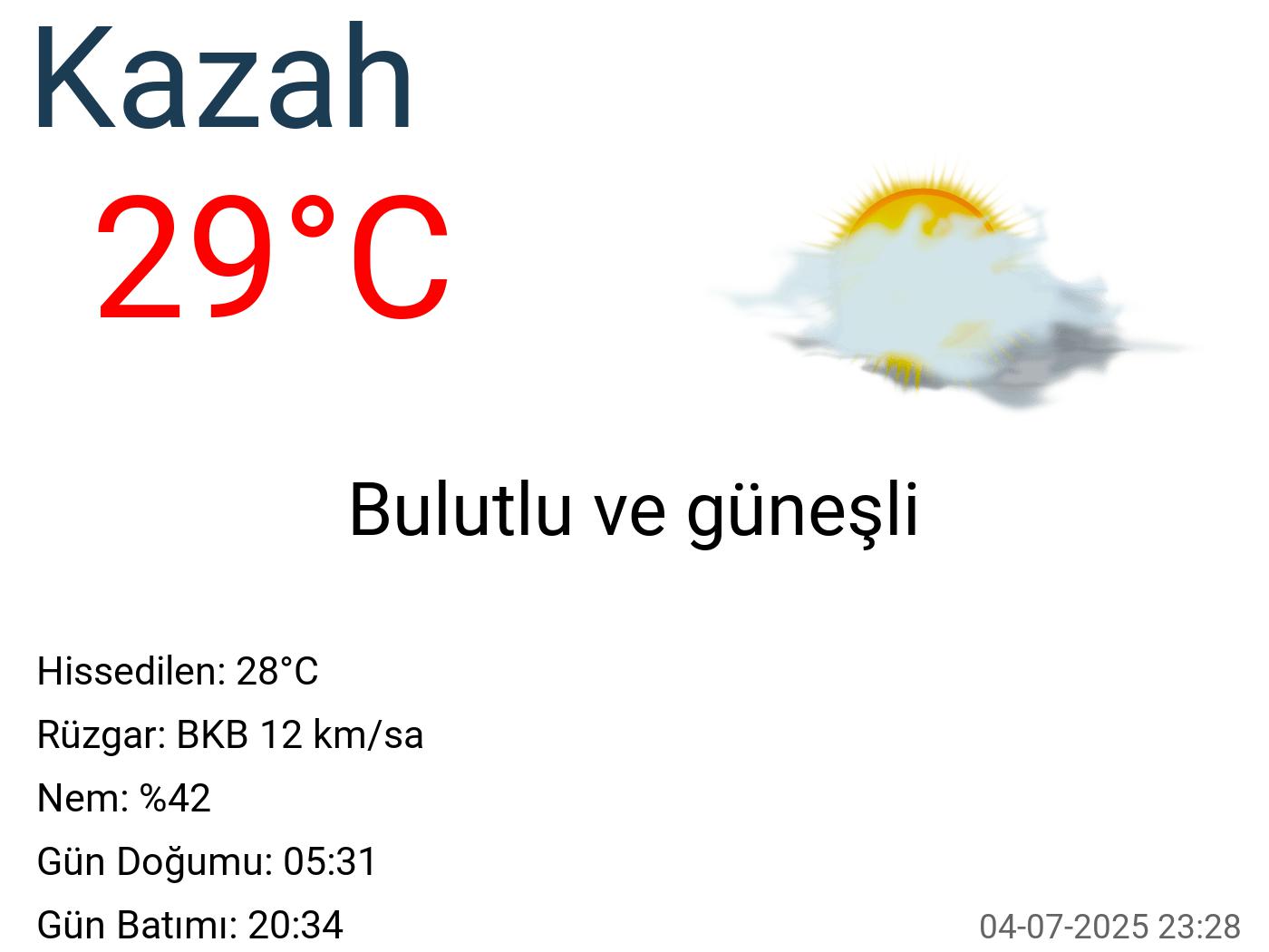 Kazah hava durumu 15 günlük Kazah hava durumu 15 günlük
