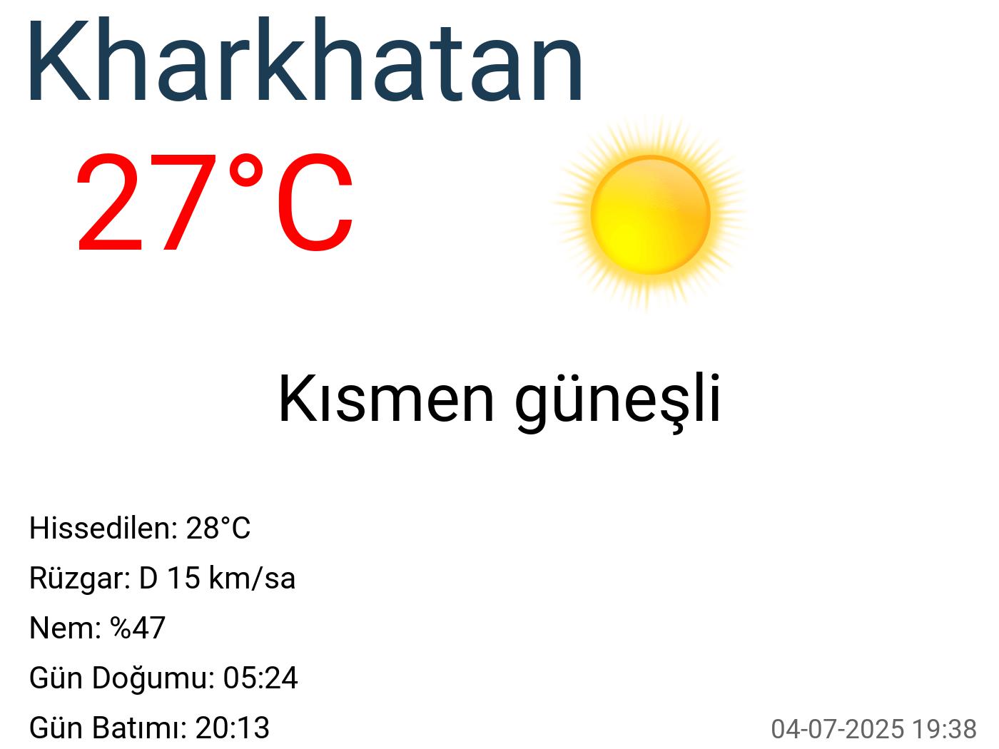 Kharkhatan hava durumu 15 günlük Kharkhatan hava durumu 15 günlük