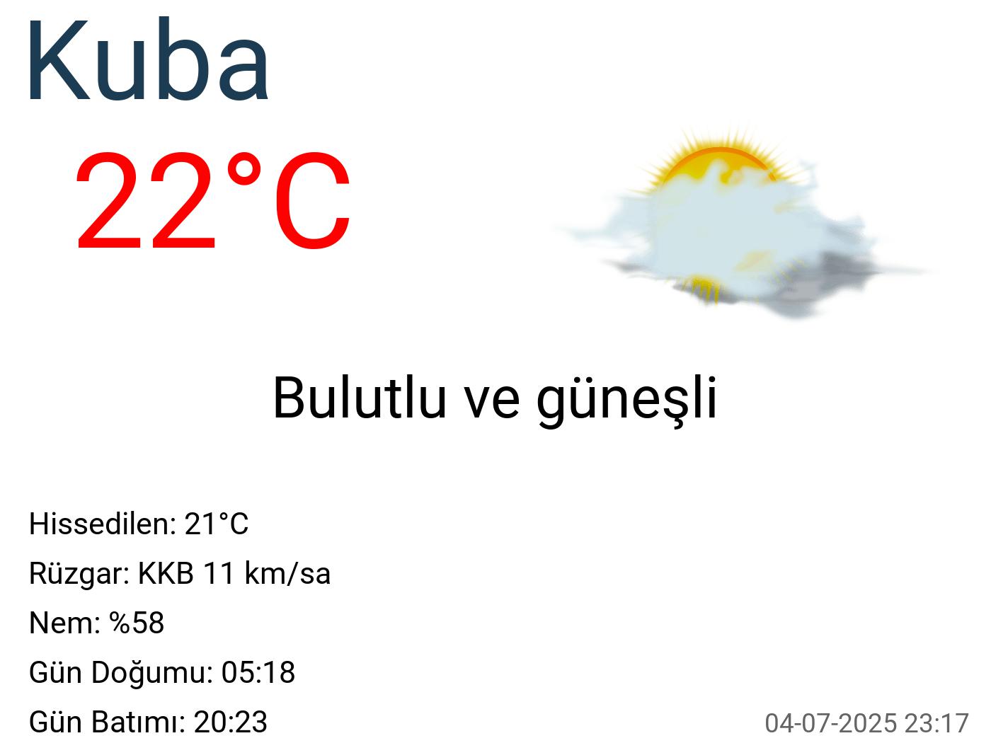 Kuba hava durumu 15 günlük Kuba hava durumu 15 günlük