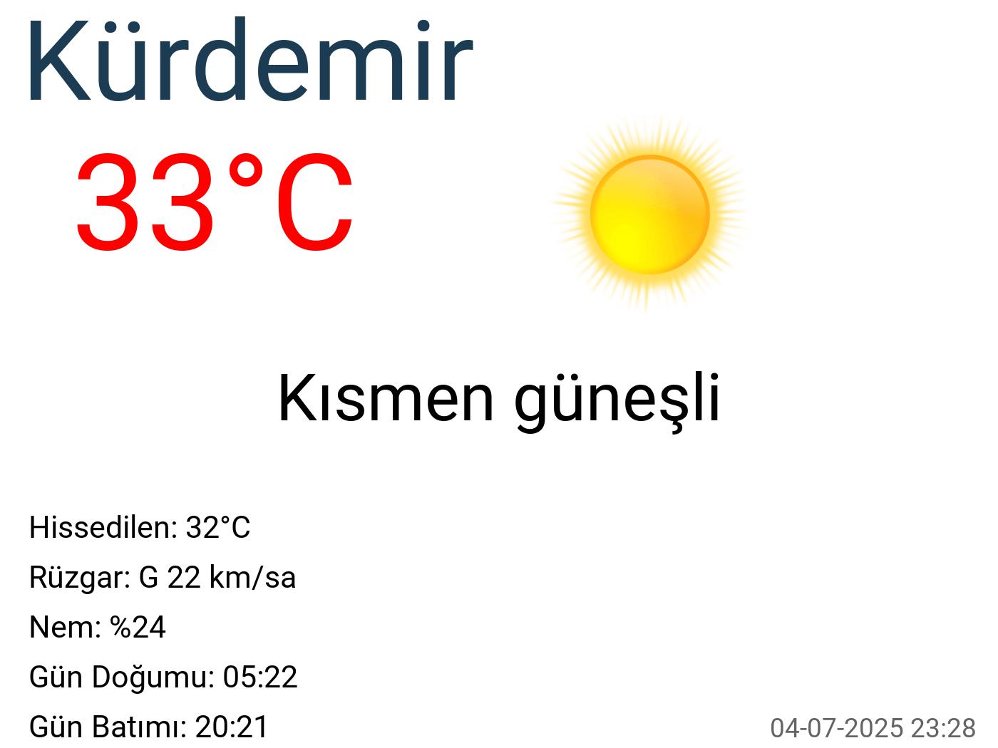 Kürdemir hava durumu 15 günlük Kürdemir hava durumu 15 günlük