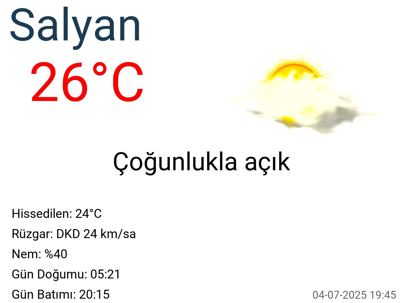 Salyan hava durumu 15 günlük Salyan hava durumu 15 günlük