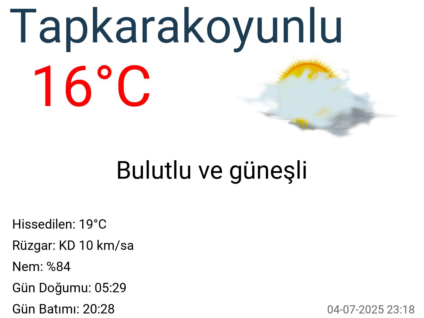 Tapkarakoyunlu hava durumu 15 günlük Tapkarakoyunlu hava durumu 15 günlük