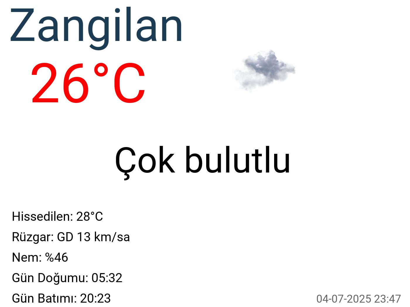 Zangilan hava durumu 15 günlük Zangilan hava durumu 15 günlük