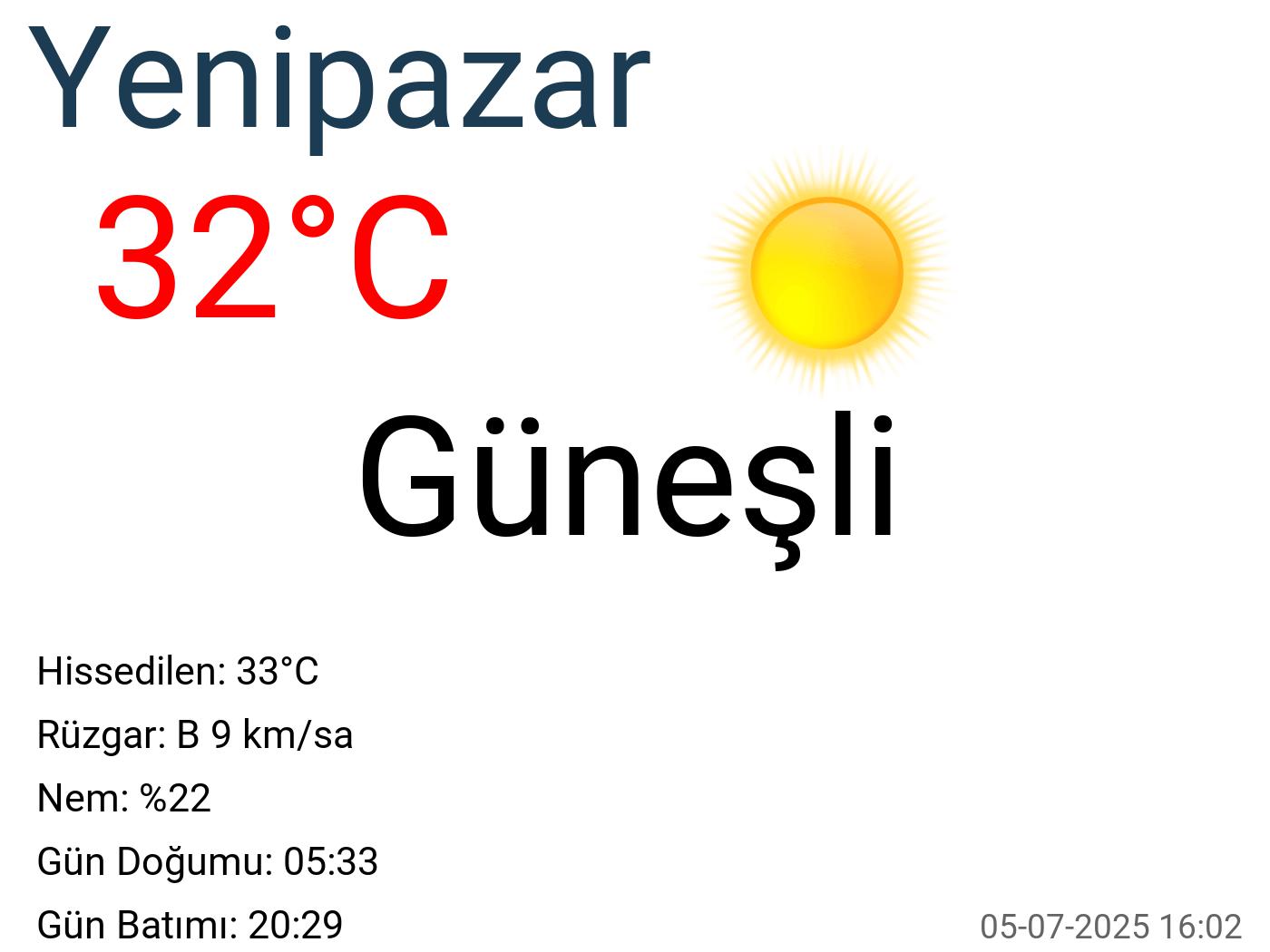 Yenipazar hava durumu 7 günlük Yenipazar hava durumu 7 günlük