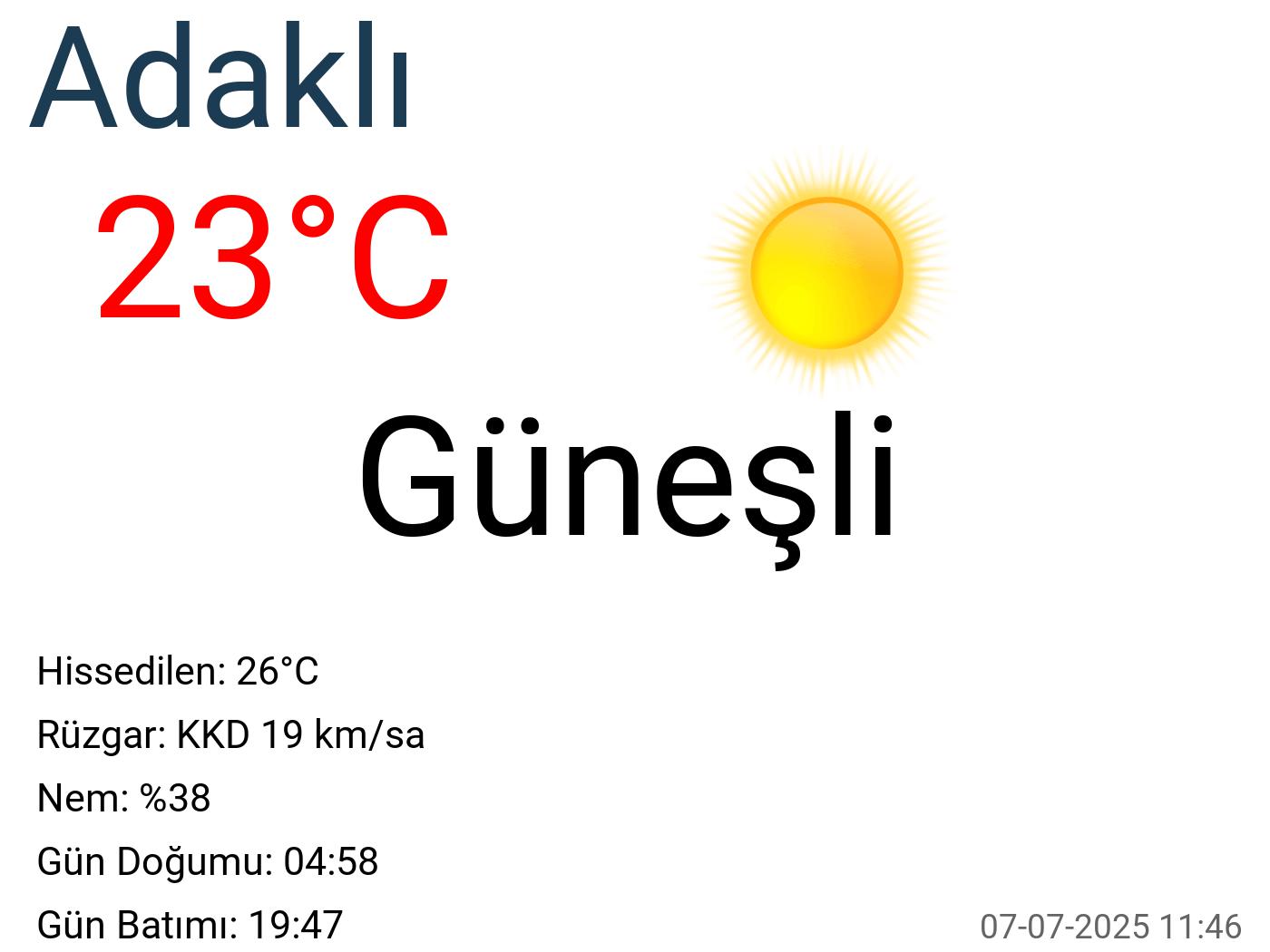Adaklı hava durumu 7 günlük Adaklı hava durumu 7 günlük