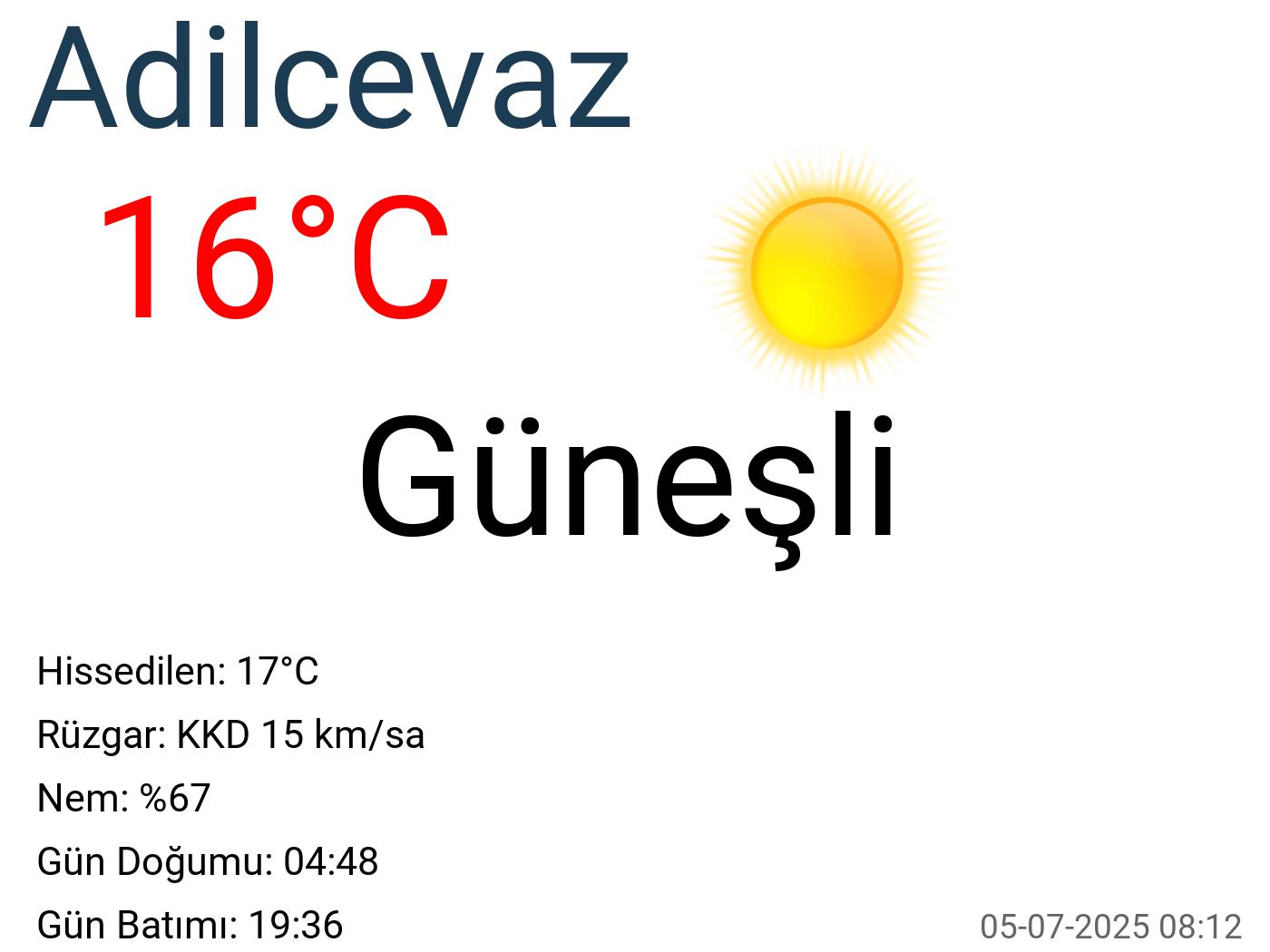 Adilcevaz hava durumu 7 günlük Adilcevaz hava durumu 7 günlük