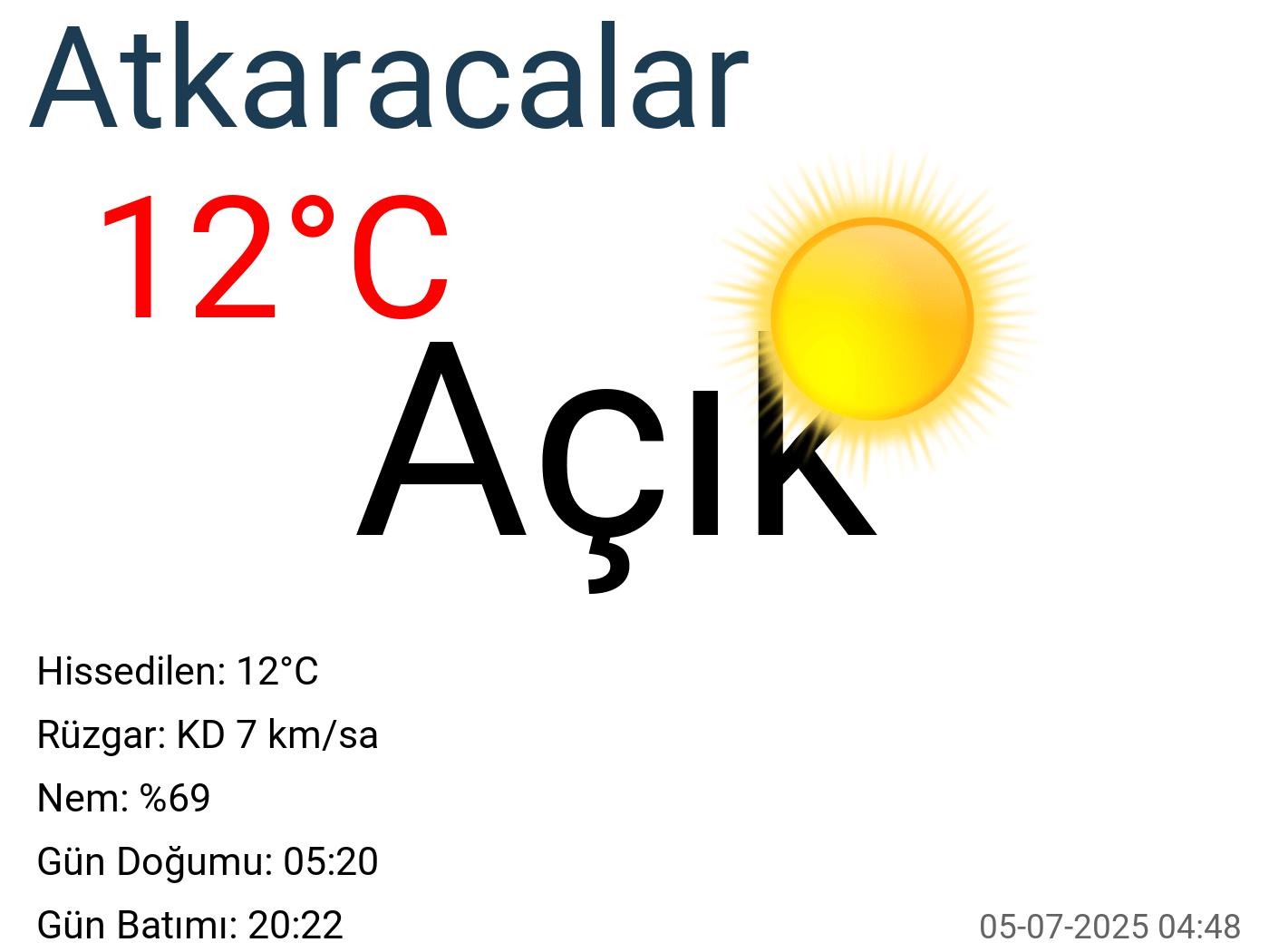 Atkaracalar hava durumu 90 günlük Atkaracalar hava durumu 90 günlük
