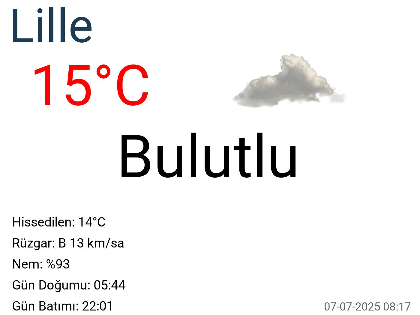 Lille hava durumu 15 günlük Lille hava durumu 15 günlük