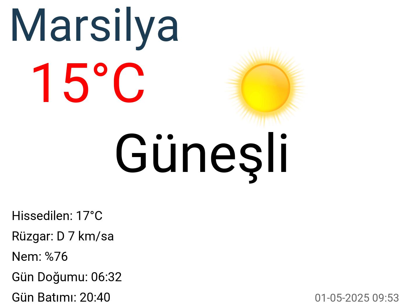 Marsilya hava durumu 20 günlük Marsilya hava durumu 20 günlük