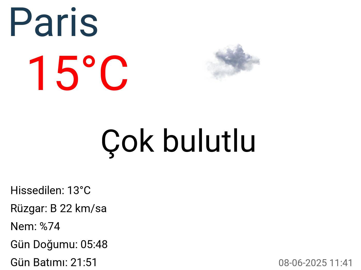 Paris hava durumu 10 günlük Paris hava durumu 10 günlük