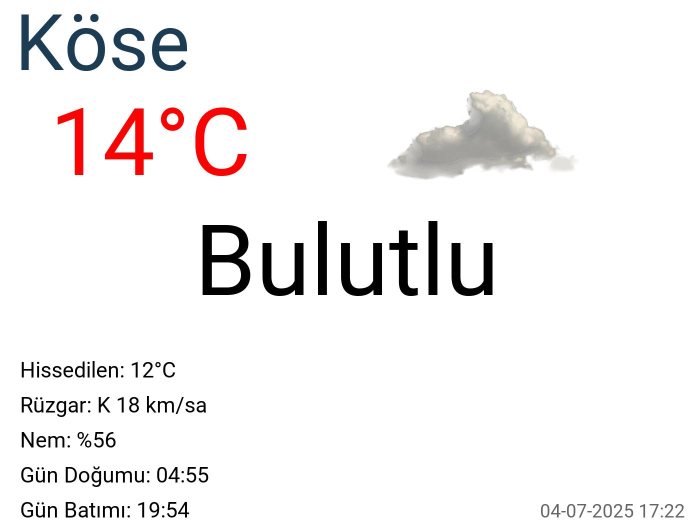Köse hava durumu 15 günlük Köse hava durumu 15 günlük