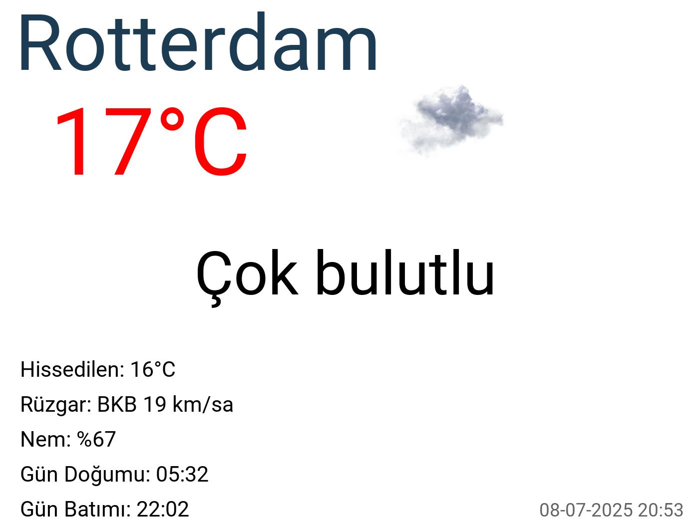 Rotterdam hava durumu 40 günlük Rotterdam hava durumu 40 günlük