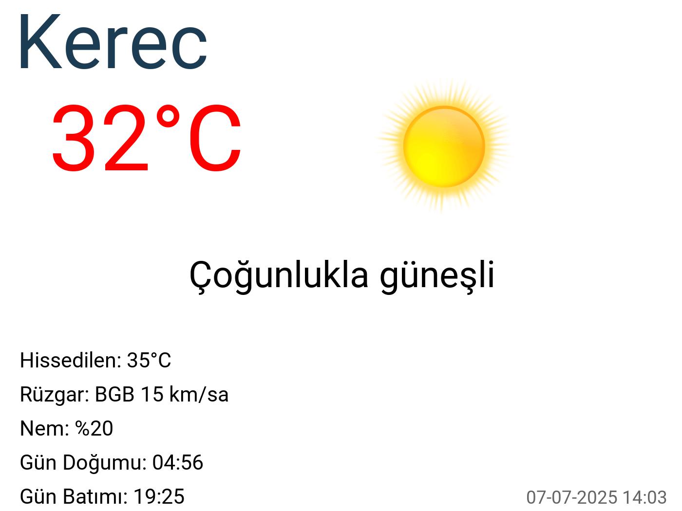 Kerec hava durumu 15 günlük Kerec hava durumu 15 günlük