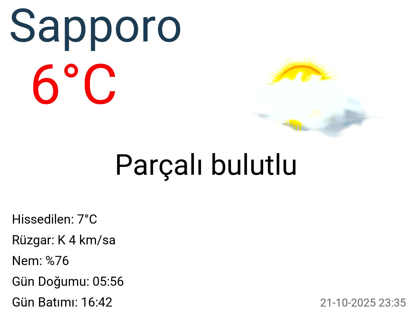 Sapporo hava durumu 15 günlük Sapporo hava durumu 15 günlük