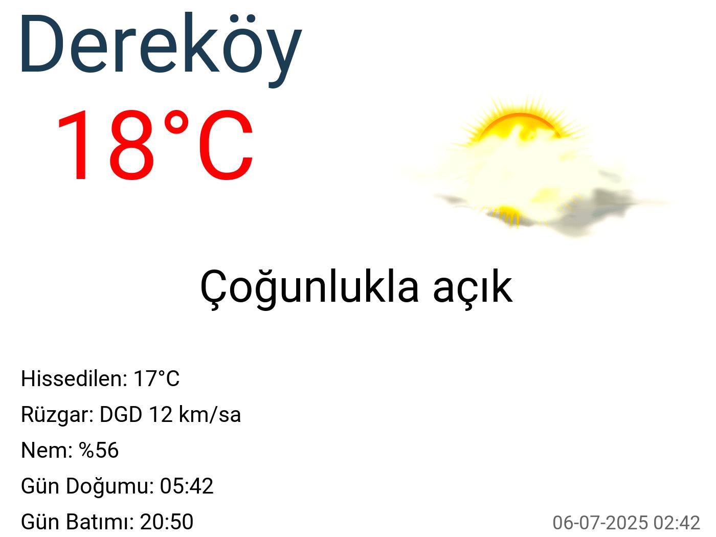 Dereköy hava durumu 90 günlük Dereköy hava durumu 90 günlük