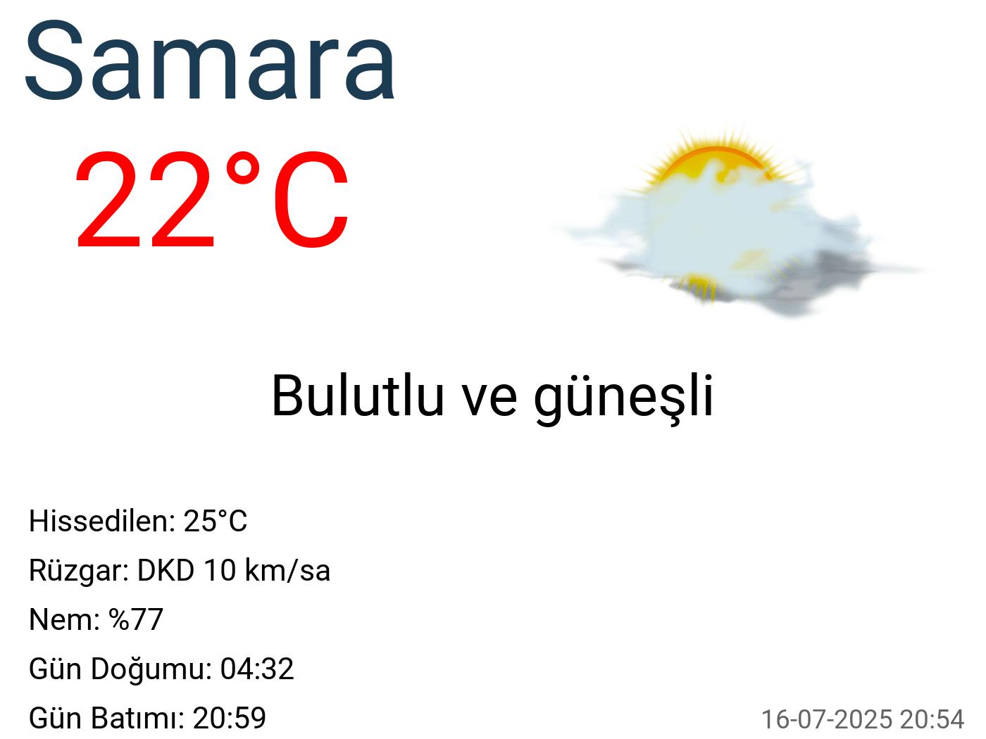 Samara hava durumu 15 günlük Samara hava durumu 15 günlük