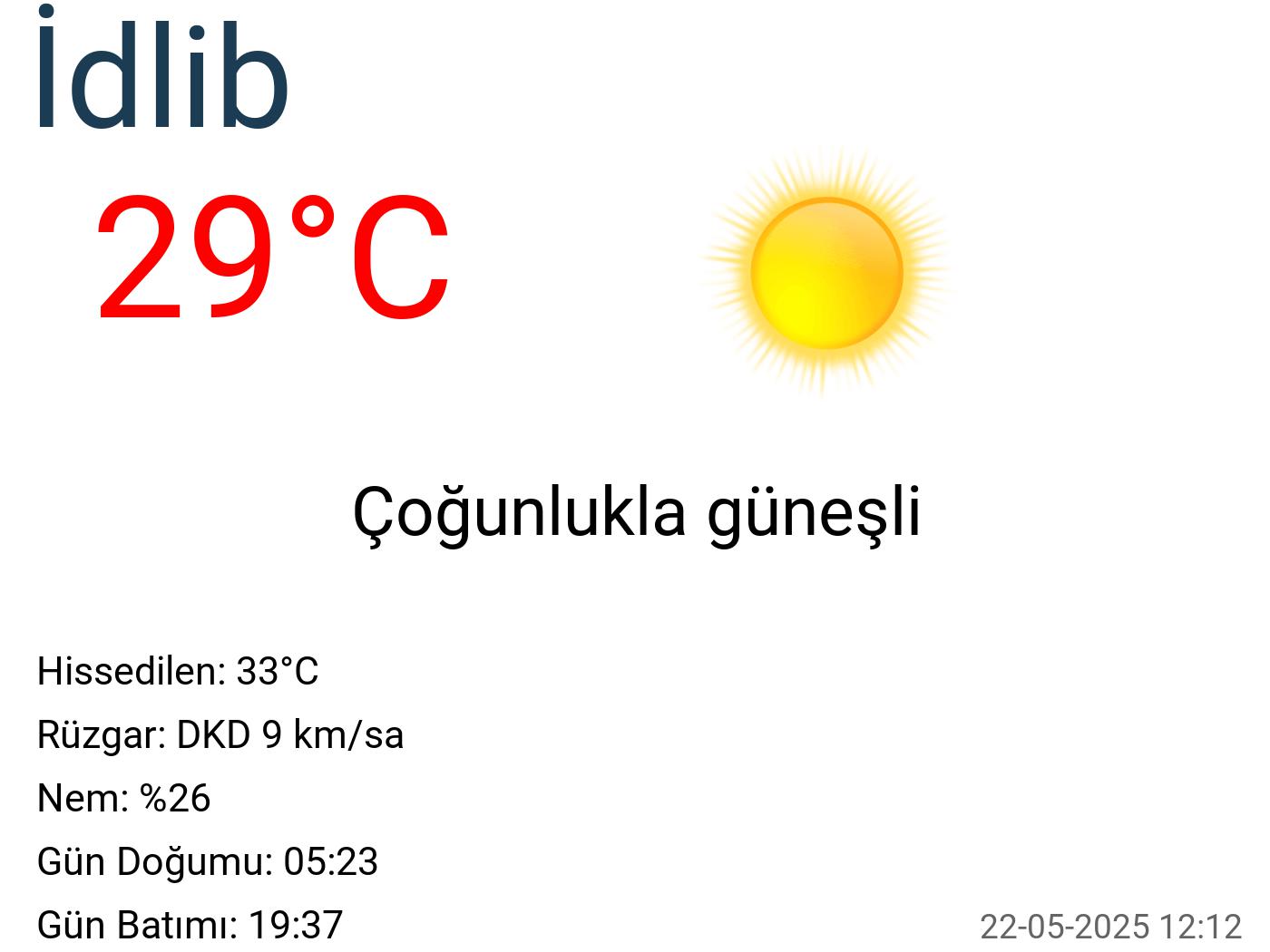 İdlib hava durumu 15 günlük İdlib hava durumu 15 günlük