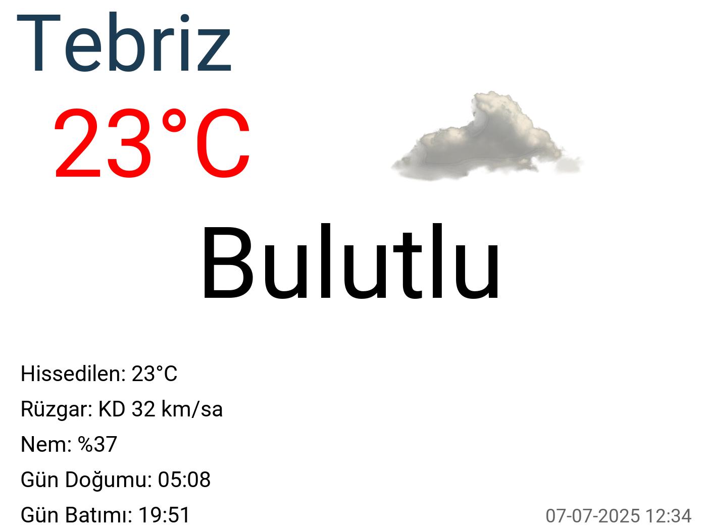 Tebriz hava durumu 15 günlük Tebriz hava durumu 15 günlük