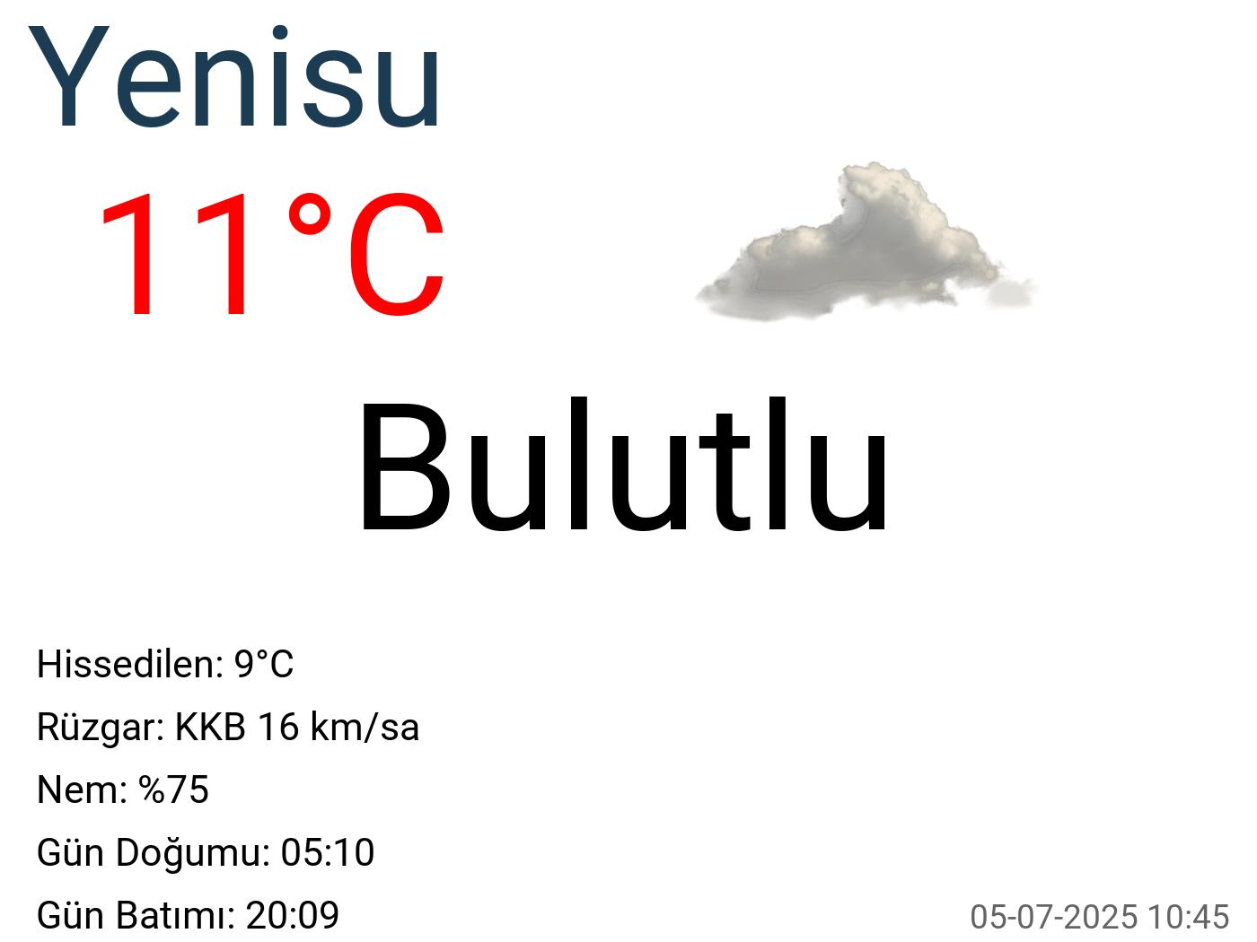 Yenisu hava durumu 90 günlük Yenisu hava durumu 90 günlük